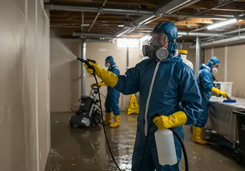 Basement Sanitization and Antimicrobial Treatment process in Morris, AL