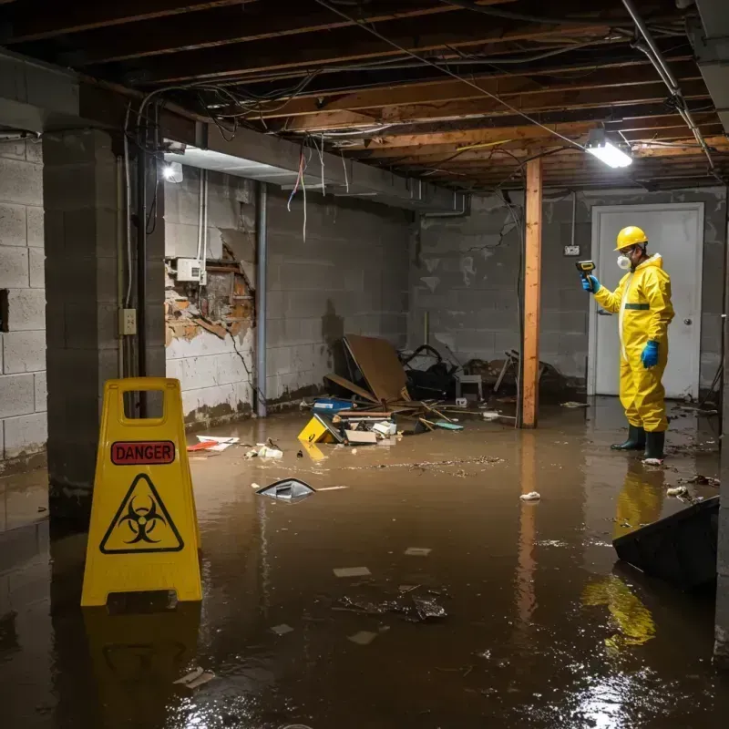 Flooded Basement Electrical Hazard in Morris, AL Property