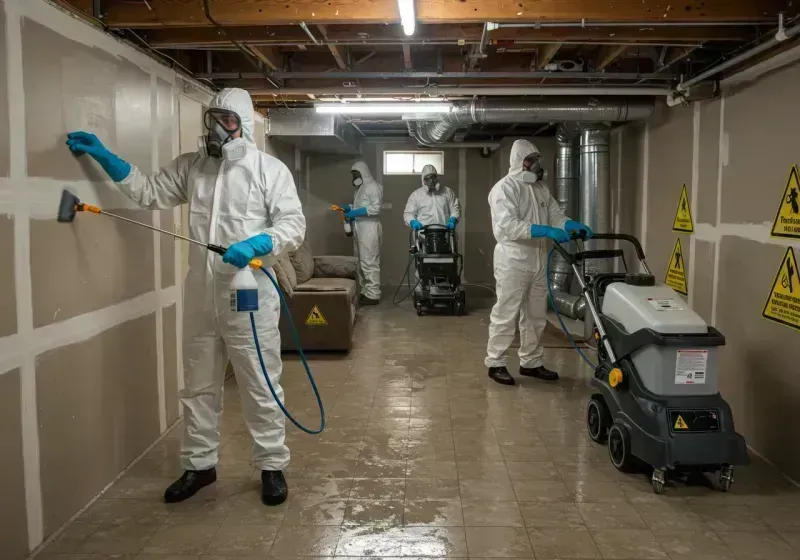 Basement Moisture Removal and Structural Drying process in Morris, AL